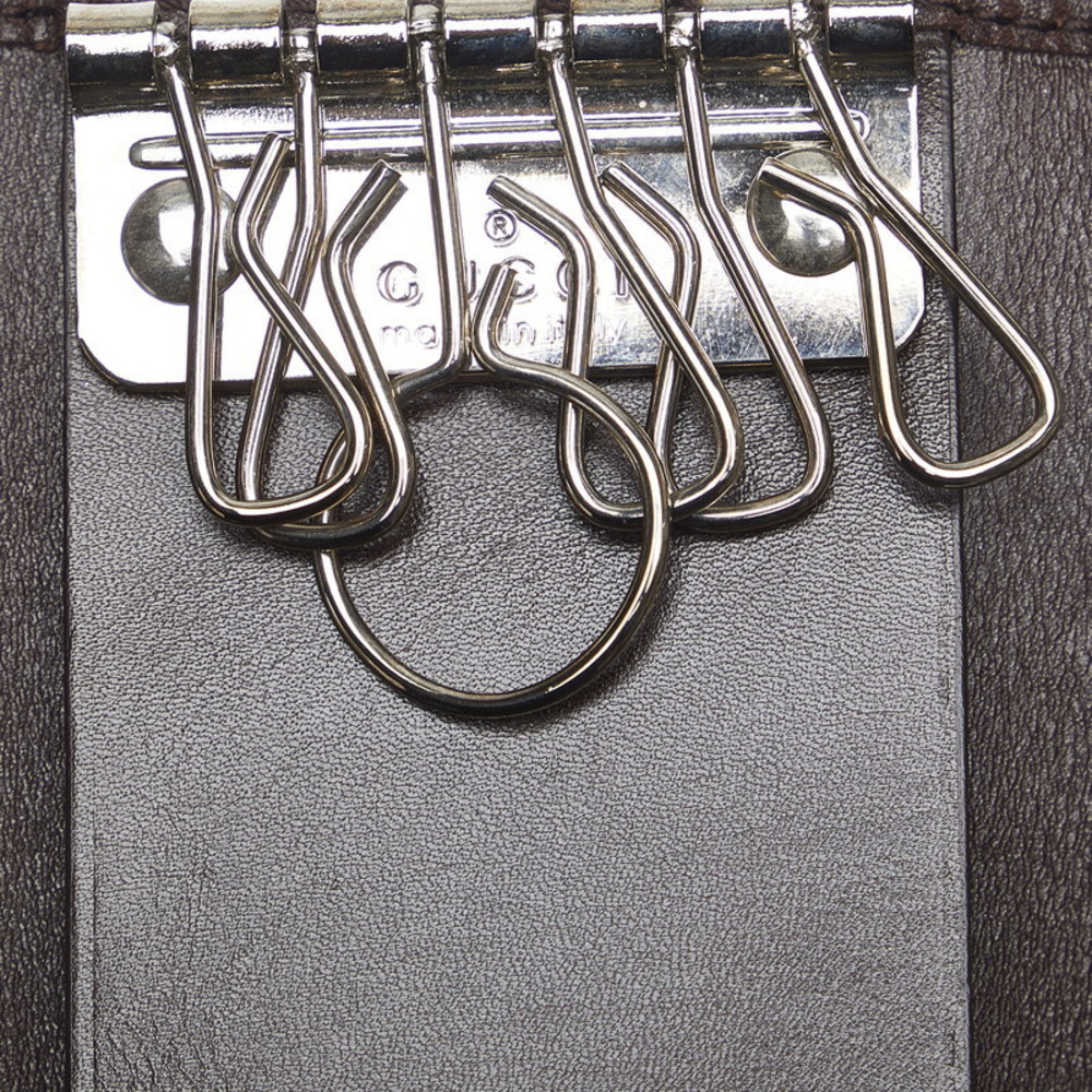 Gucci Gg Canvas Interlocking G Key Case Beige Bro… - image 6